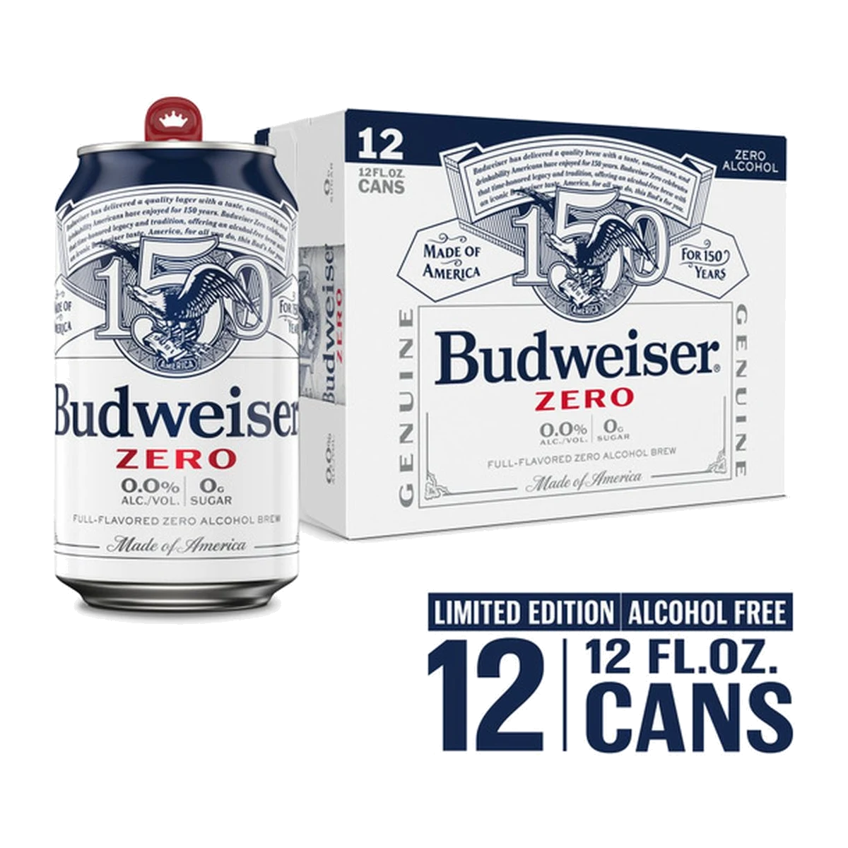 Budweiser Zero NA 12OZ 12PK Can