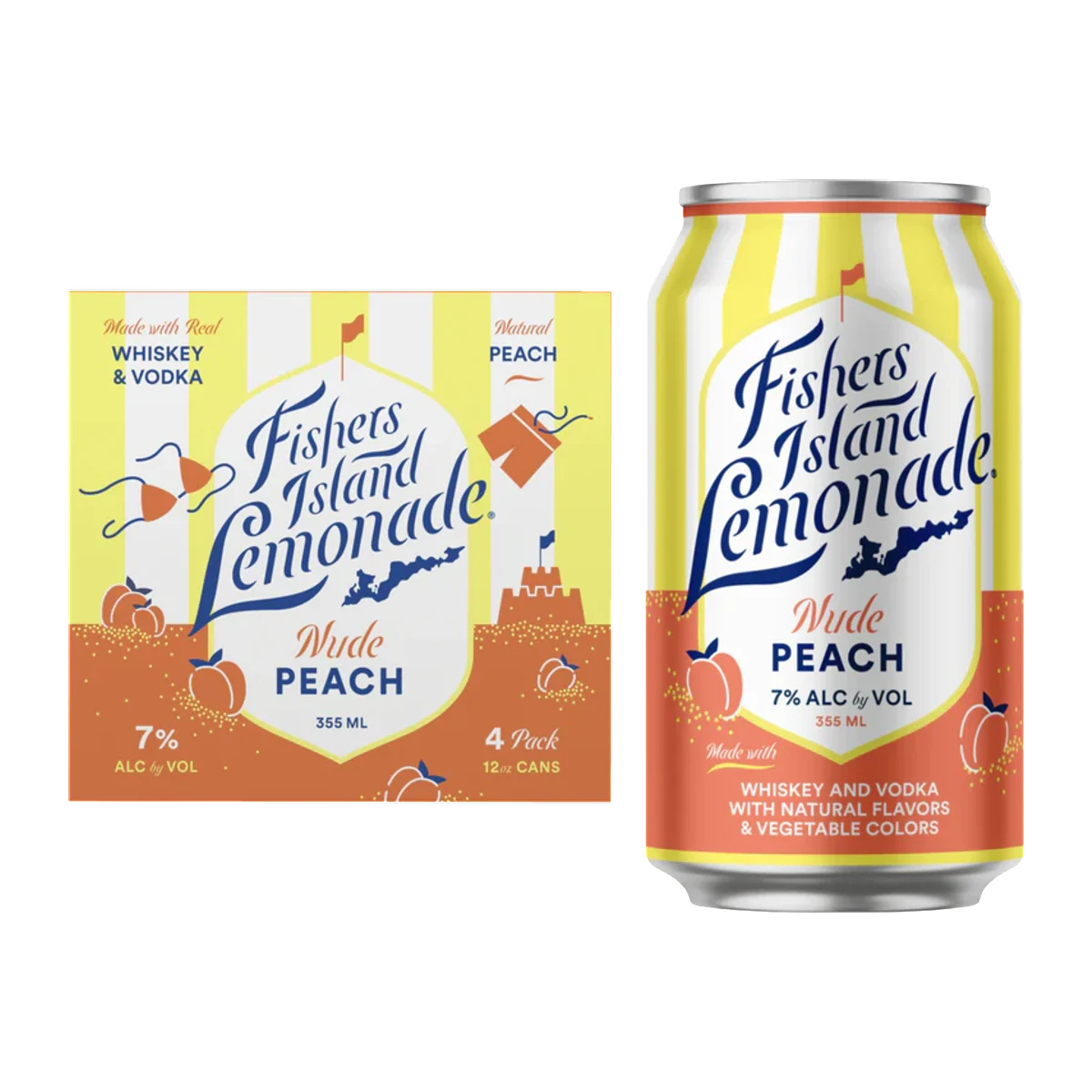 Fishers Island Peach 4PK Can