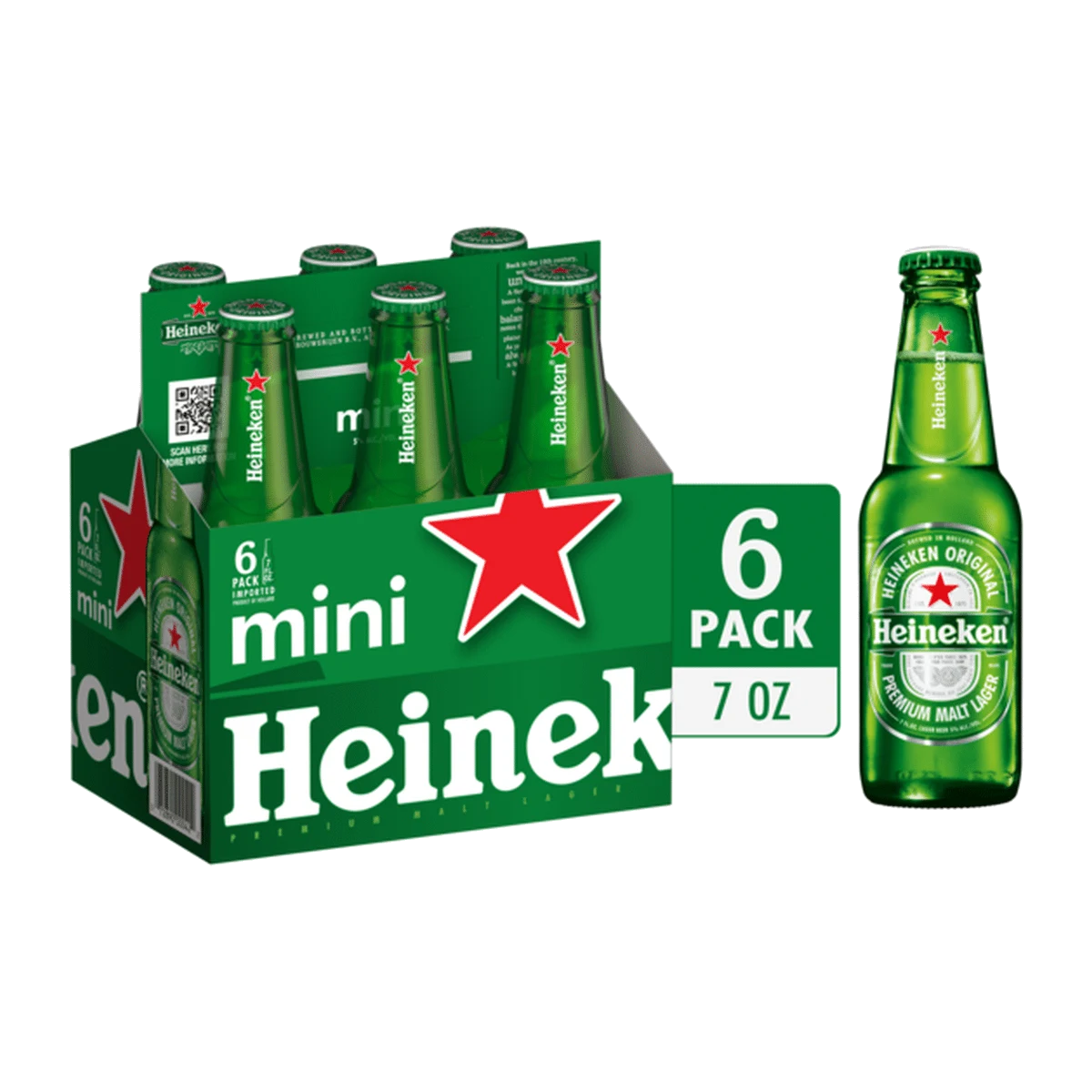 Heineken 7OZ 6PK Bottles