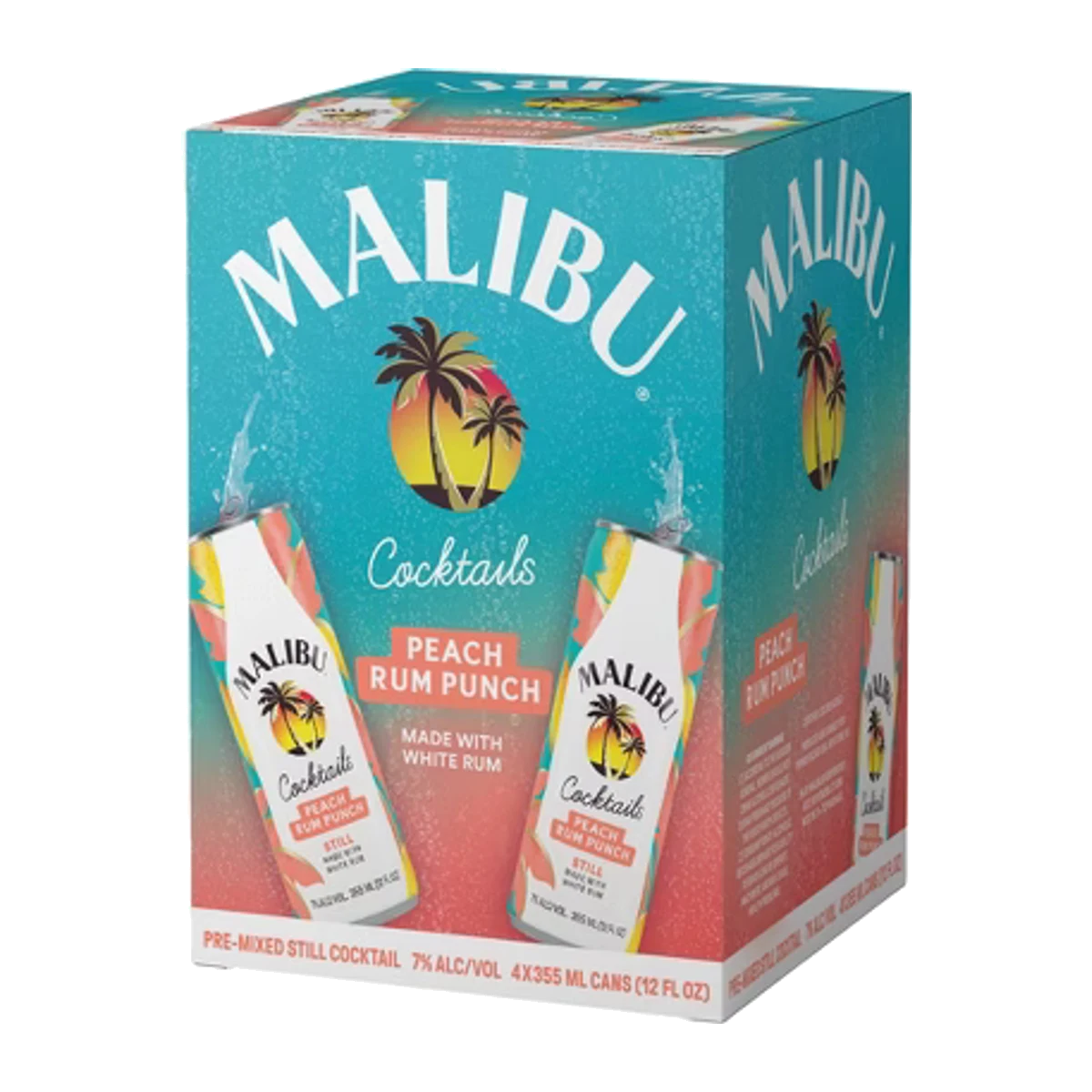 Malibu 4PK Can Peach
