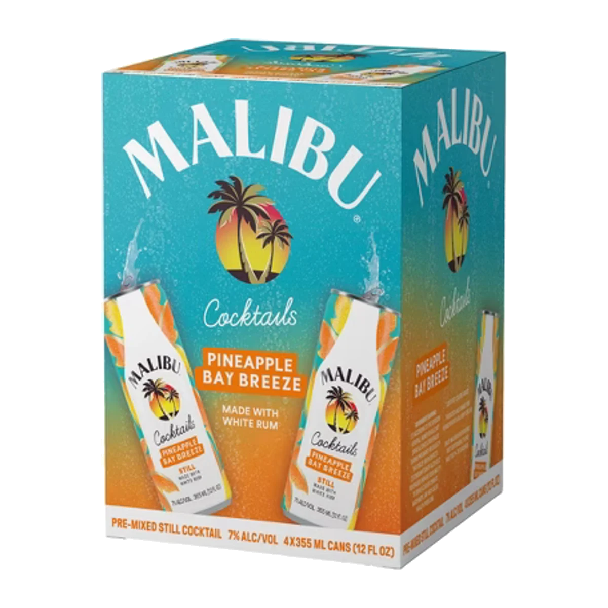 Malibu 4PK Can Pineapple Baybreeze