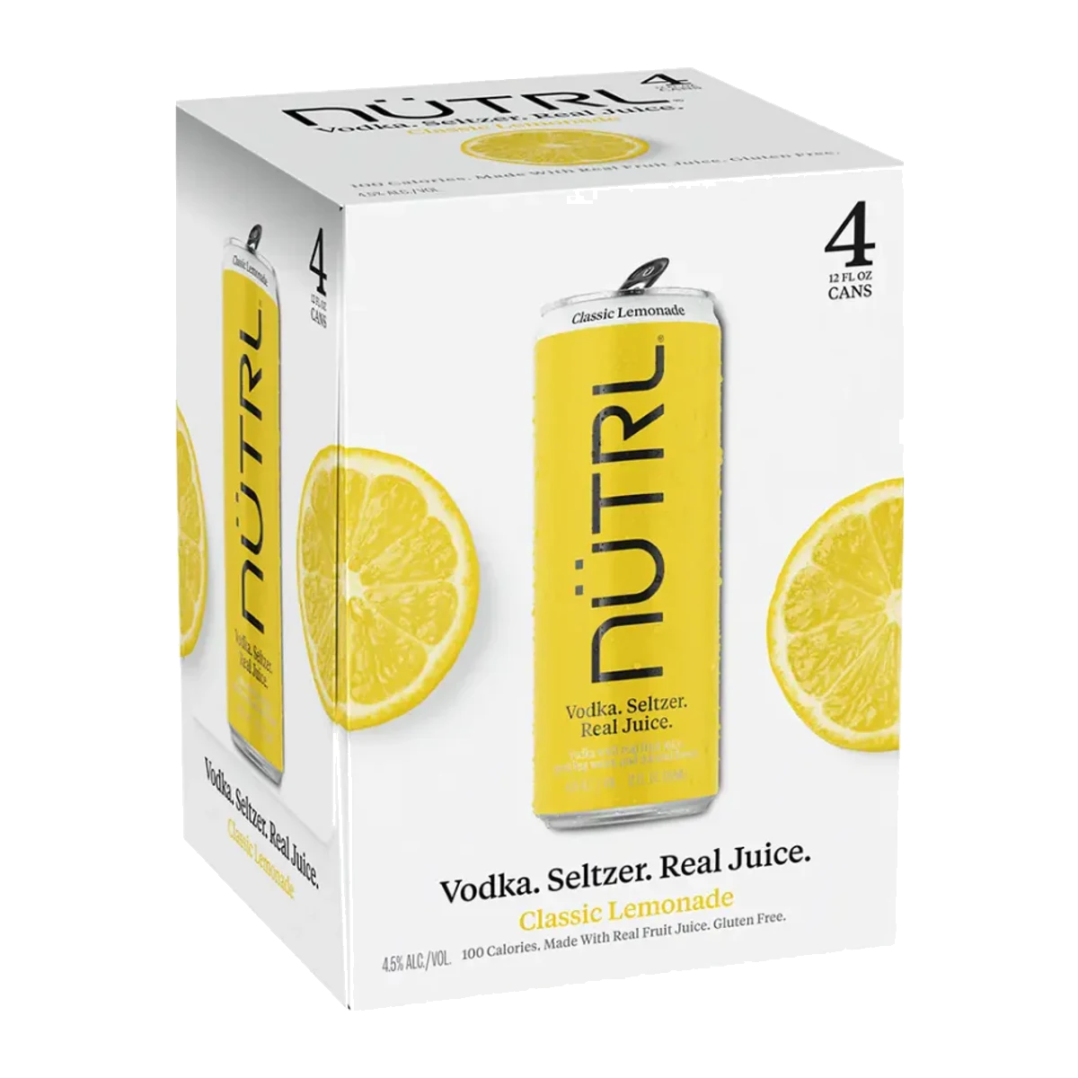 NUTRL Classic Lemonade 4PK Cans