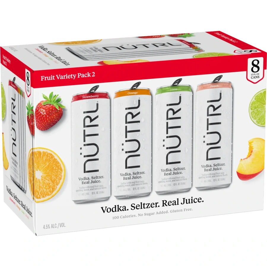 NUTRL Vodka Fruit Variety #2 8PK Cans