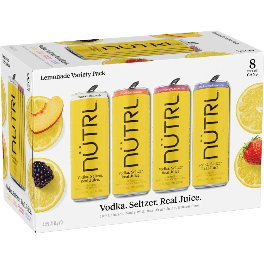 NUTRL Vodka Lemon Variety 8PK Cans