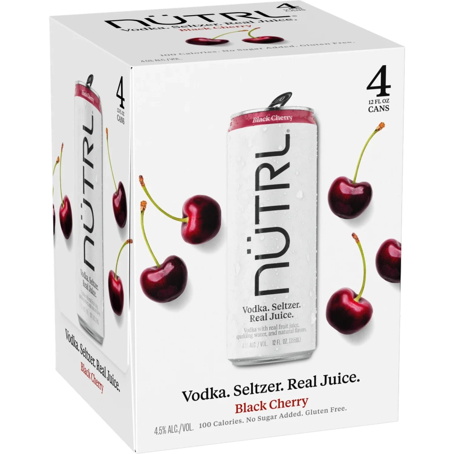 NUTRL Vodka Soda Black Cherry 4PK Cans