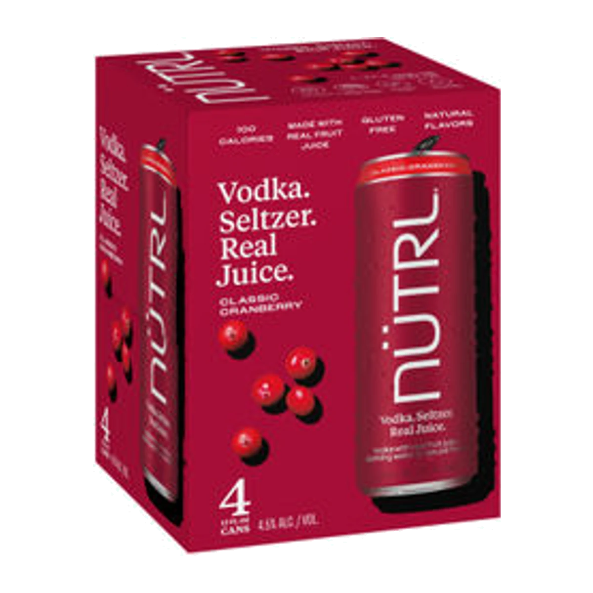 NUTRL Vodka Soda Cranberry 4PK Cans