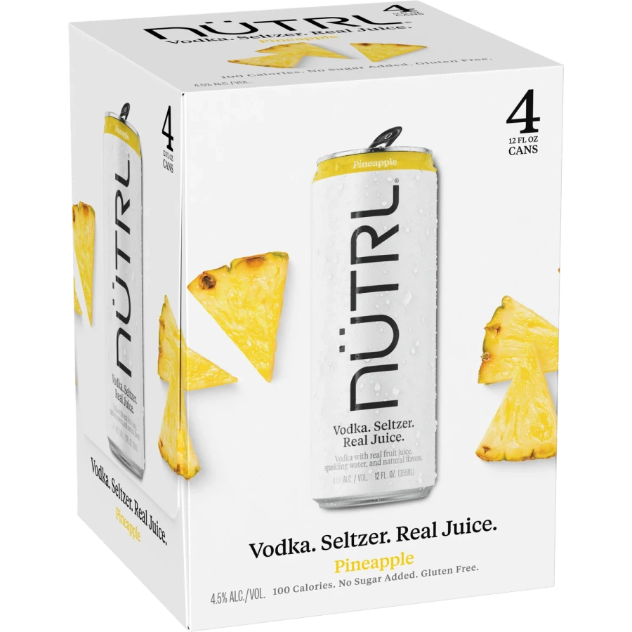 NUTRL Vodka Soda Pineapple 4PK Cans