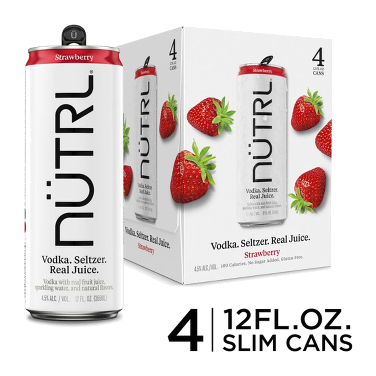NUTRL Vodka Strawberry 4PK Cans