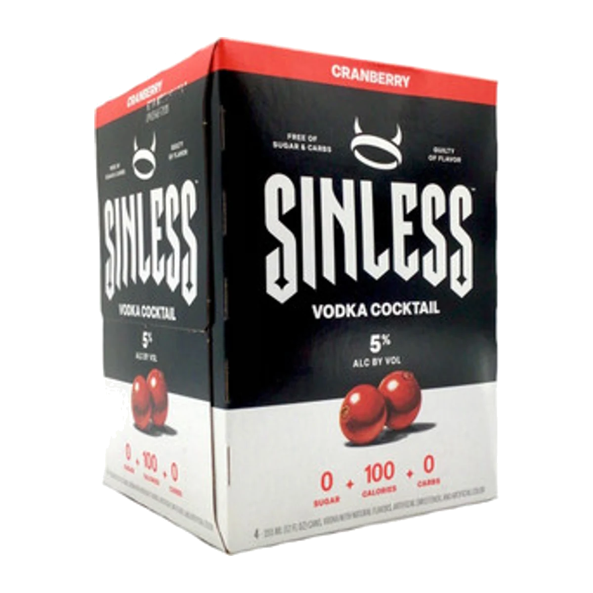 Sinless Vodka Cranberry 4PK Cans