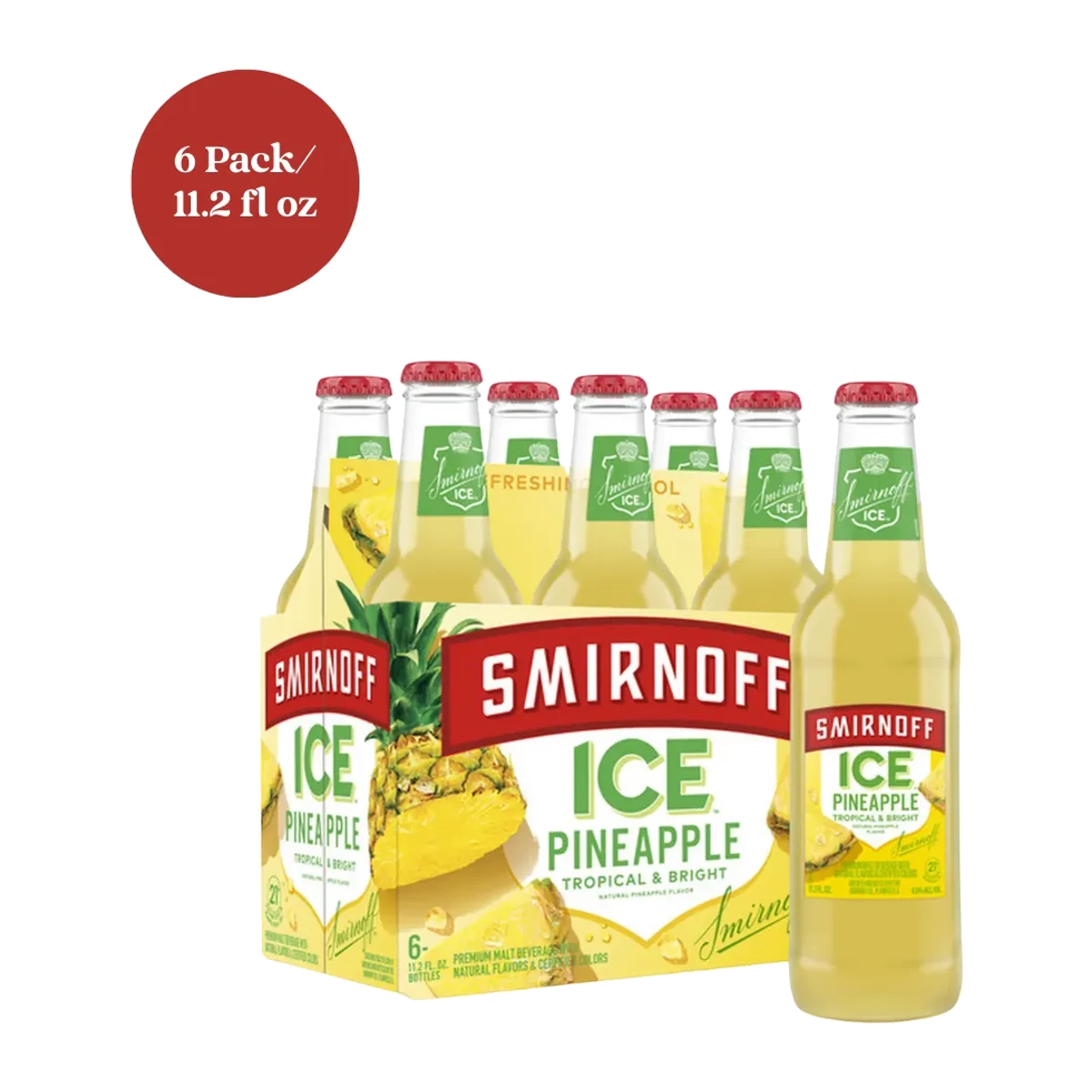 Smirnoff Ice 6PK Bottles Pineapple