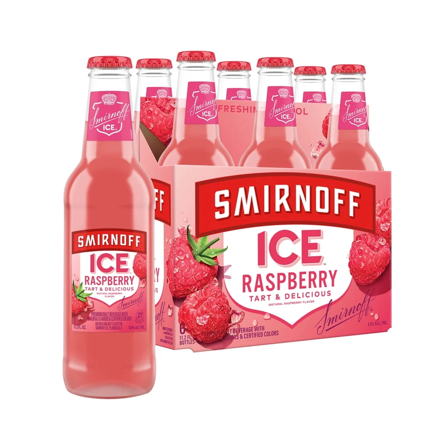 Smirnoff Ice 6PK Bottles Raspberry