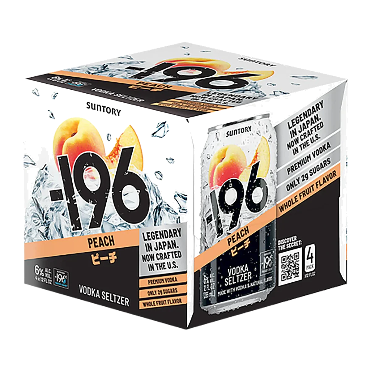 Suntory 196 4PK Vodka Seltzer Peach