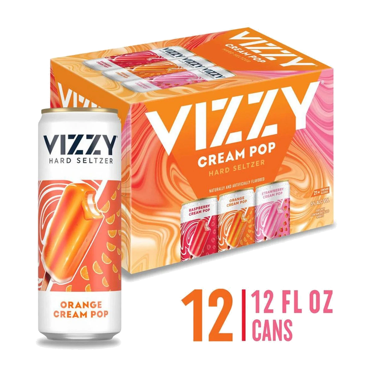 Vizzy Seltzer Cream Pop Variety 12PK