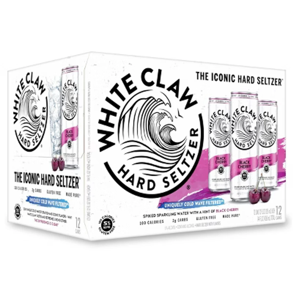 White Claw Seltzer 12PK Cans Blk Cherry