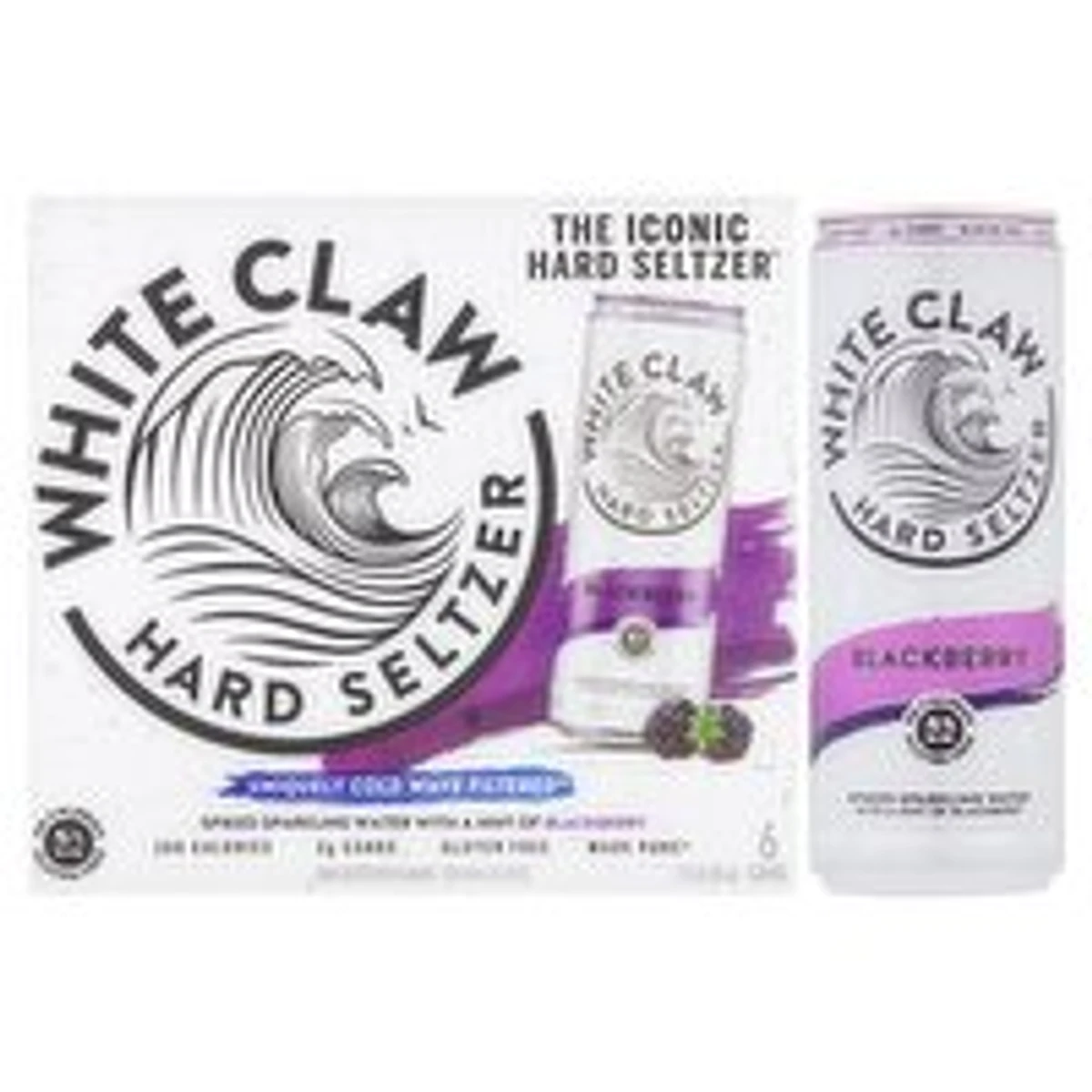 White Claw Seltzer Blackberry 6PK Can