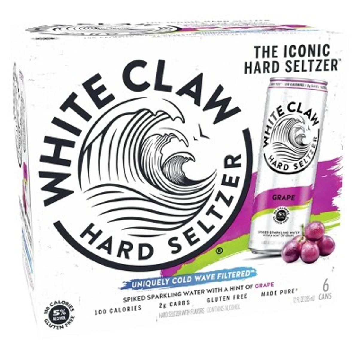White Claw Seltzer Grape 6PK Can