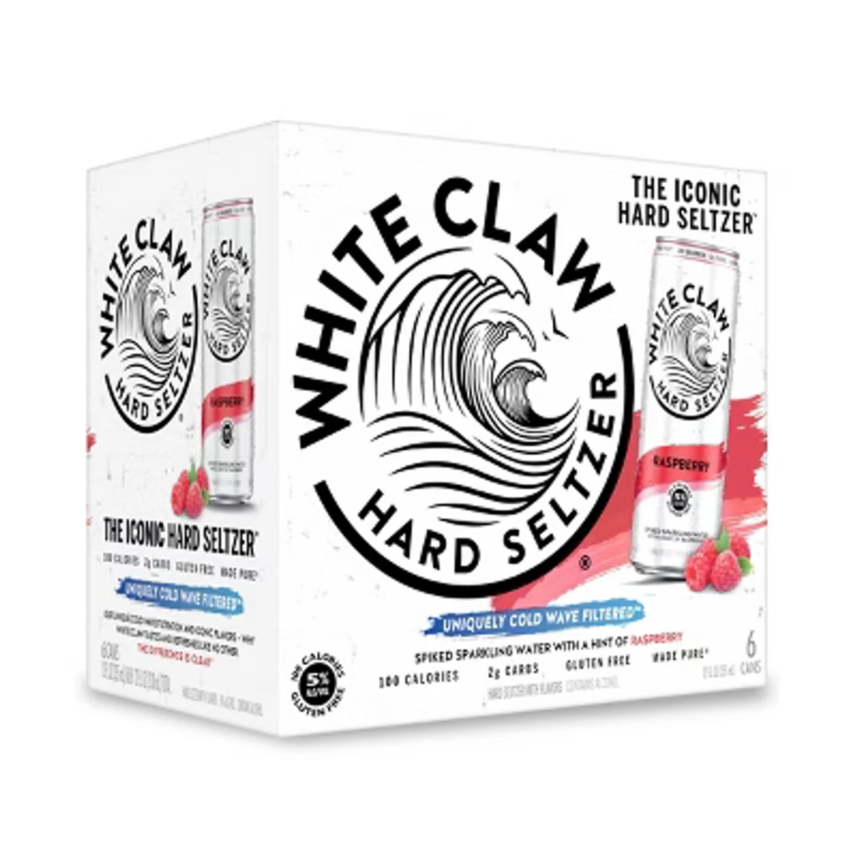 White Claw Seltzer Raspberry 6PK Can